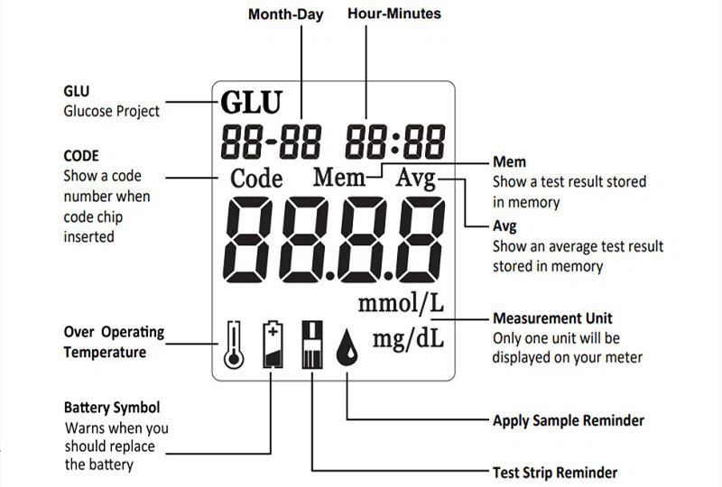 Blood Glucose Monitor - Display
