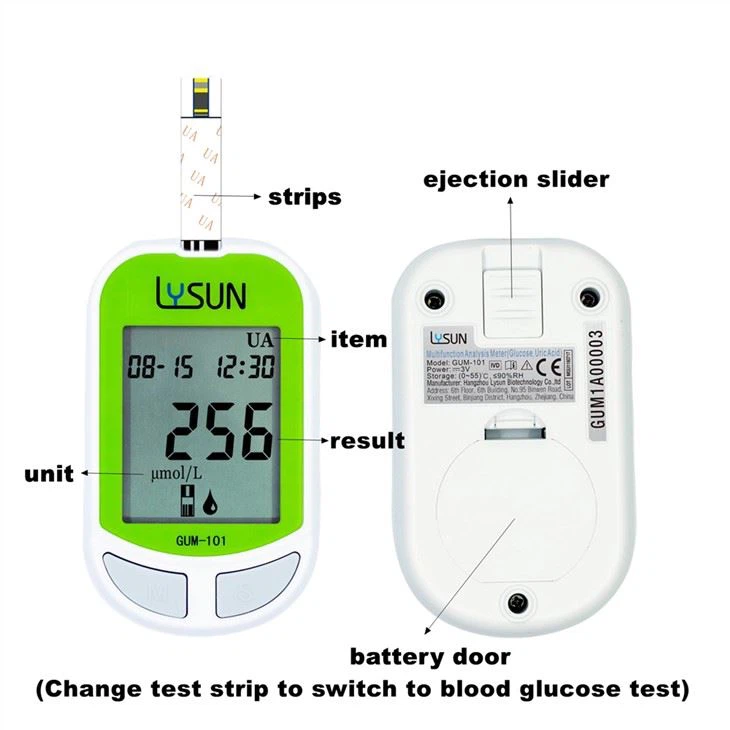 2 in 1 Machine Uric Acid Blood Glucose Meter