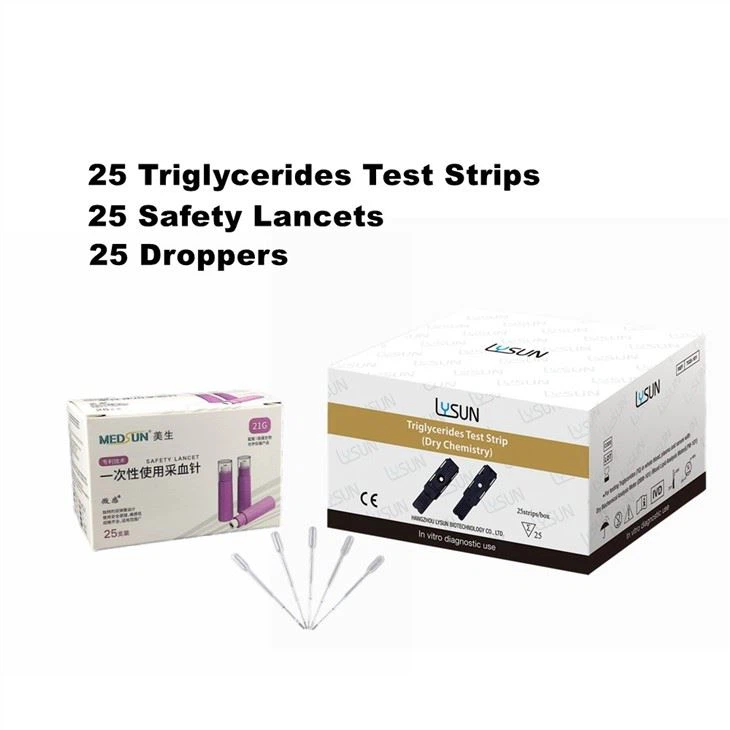 3 In 1 Blood Lipid Test Strip Total Cholesterol, Triglycerides, High Density Lipo-protein TC/TG/HDL/LDL For POCT Analyzer