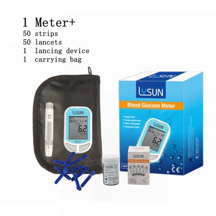 Lysun Medical Glucometer Blood Sugar Monitor Diabetes Glucose Meter Test Kit