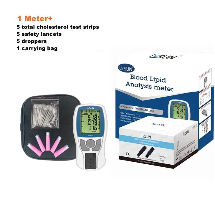 LYSUN Portable 6 in 1 TC/TG/HDL/UR/UA/CR Dry Biochemical Analyzer For Cholesterol U