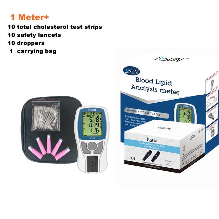 LYSUN Portable 6 in 1 TC/TG/HDL/UR/UA/CR Dry Biochemical Analyzer For Cholesterol U
