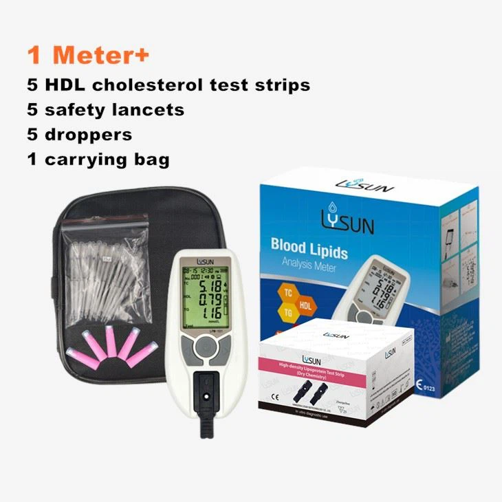 Multifunctional 3 in 1 Portable Digital Total Uric Acid And Cholesterol Blood Lipid Profile Test Function Analyzer Meter