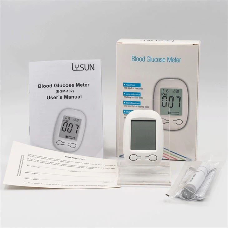 Diabetes Sugar Level Home Use Blood Glucose Blood Sugar Meter With Strips CE ISO13485 Approved