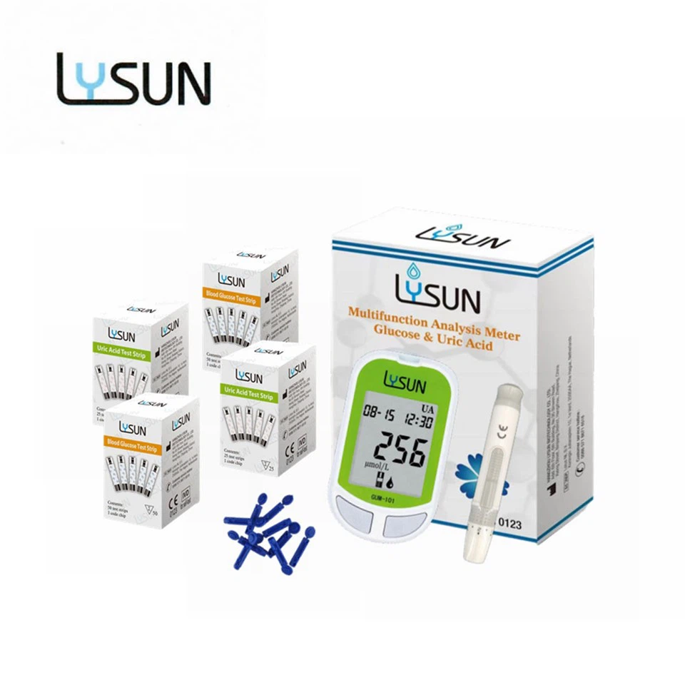Compteur de glycémie d'acide urique de qualité Hiqh, Machine d'auto-test, compteur d'analyse multifonction