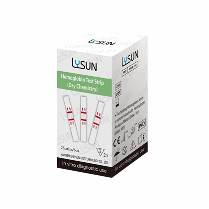 Kit de lecteur de test d'hémoglobine Lysun avec bandelettes réactives et autopiqueur BHS-101