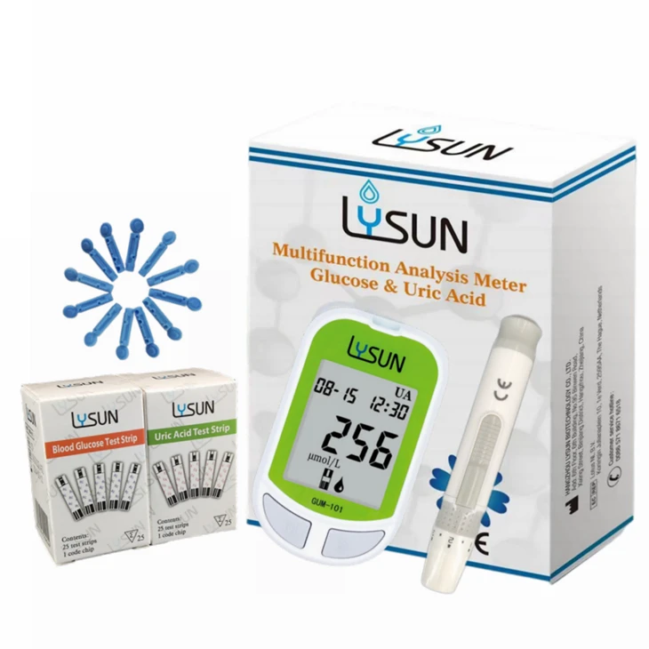 Lysun Accurate Monitor Blood Glucose Uric Acid Glucose Meter factory