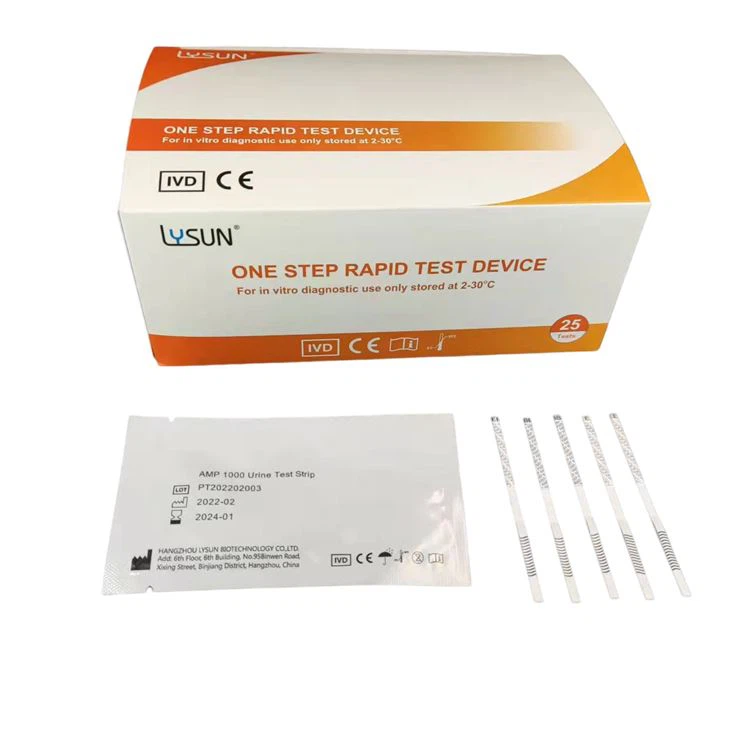 Lysun Amphétamine Test rapide Auto-test Bandelettes de test d'urine