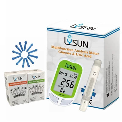 Compteur d'acide urique d'hémoglobine de cholestérol de glycémie d'hôpital et de ménage de Lysun "