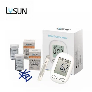 Appareil de test de glycémie LYSUN BGM-102N avec bandelettes de test Glucomètre de contrôle précis du sang avec bandelette