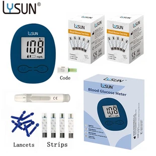 Lysun BGM-103 Kit de surveillance de la glycémie pour diabète avec bandelettes de test