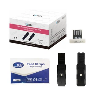 Lysun HLS -101 Blood Lipid Analyzer Striangs de compteur de compteurs de cholestérol Brouilles de test de cholestérol avec des bandes de test de cholestérol à lipoprotéine haute densité